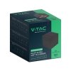 Oprawa ścienna solarna V-TAC 9W LED COB regulowana czarna kostka 15x15cm IP65 VT-11109 4000K 860lm